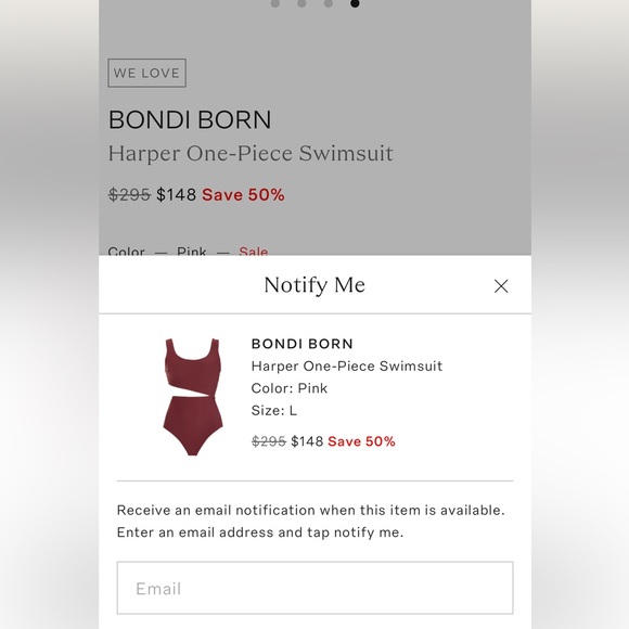 BONDI BORN
Harper One-Piece Swimsuit Rose Color - Picture 5 of 5